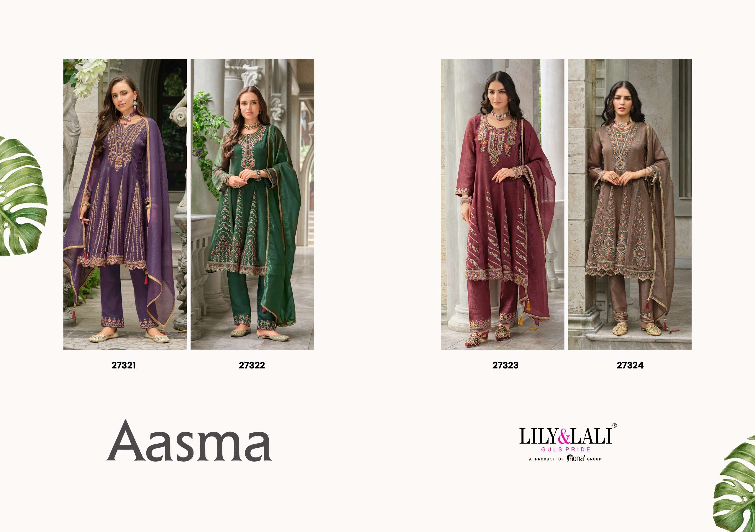 LILY & LALI AASMA FESTIVAL COLLECTION SILK WITH KALI WORK SUIT WHOLESALER SHOP